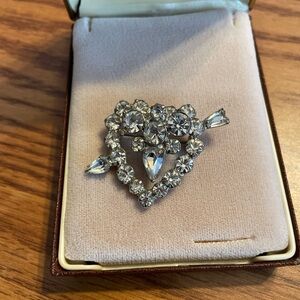 Vintage heart brooch